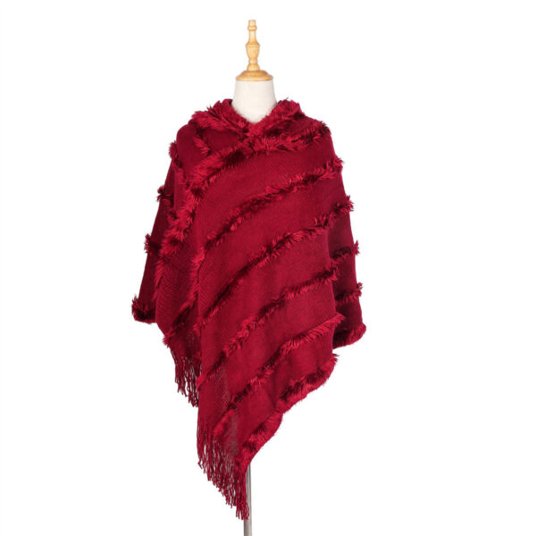 Tassel Hooded Warm Shawl Scarf - Image 2