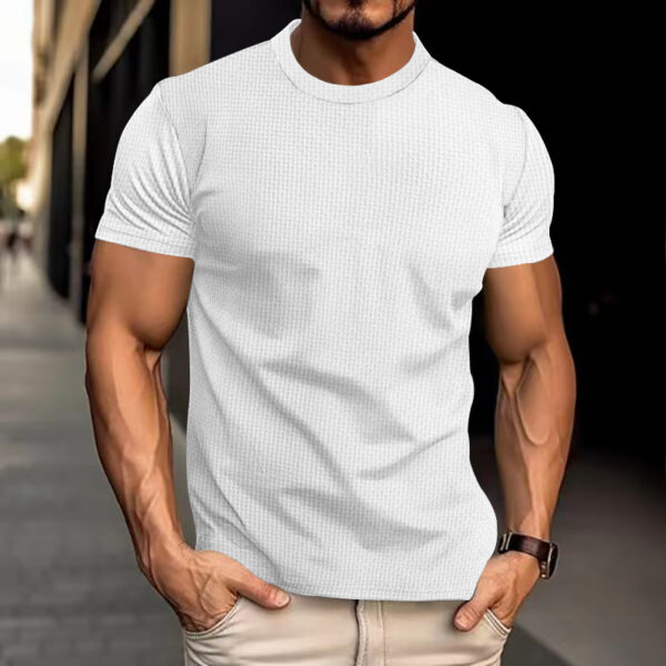 Men's Short Sleeve Breathable Slim Top - Image 4