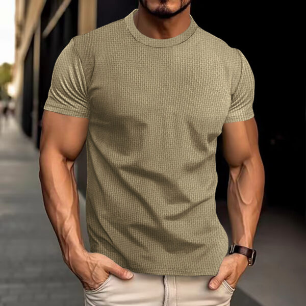 Men's Short Sleeve Breathable Slim Top - Image 5