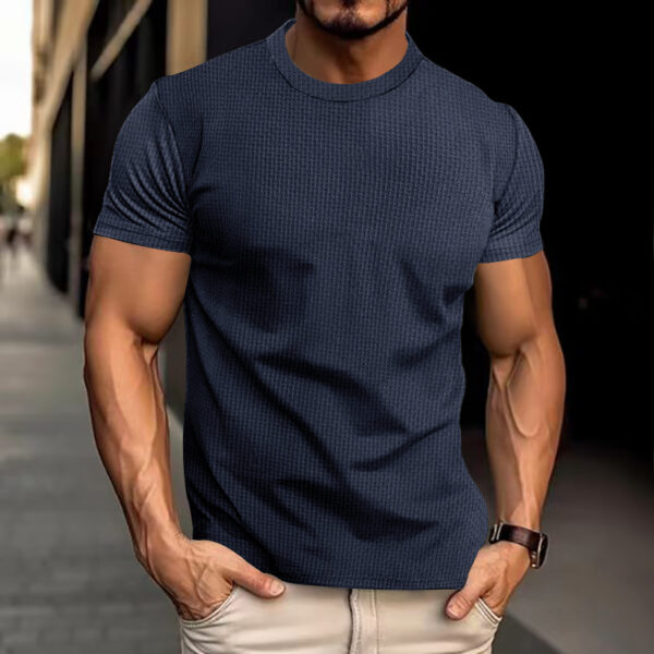 Men's Short Sleeve Breathable Slim Top - Image 7