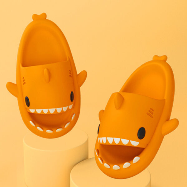 Adult's Slippers Indoor Outdoor Funny Shark Cartoon - Image 3