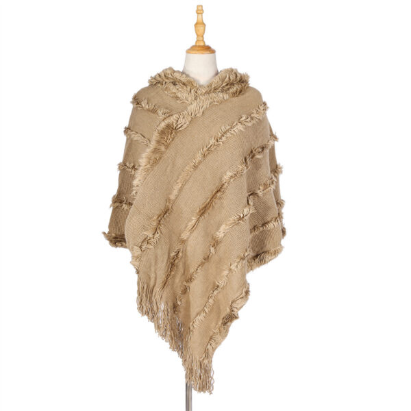 Tassel Hooded Warm Shawl Scarf - Image 5